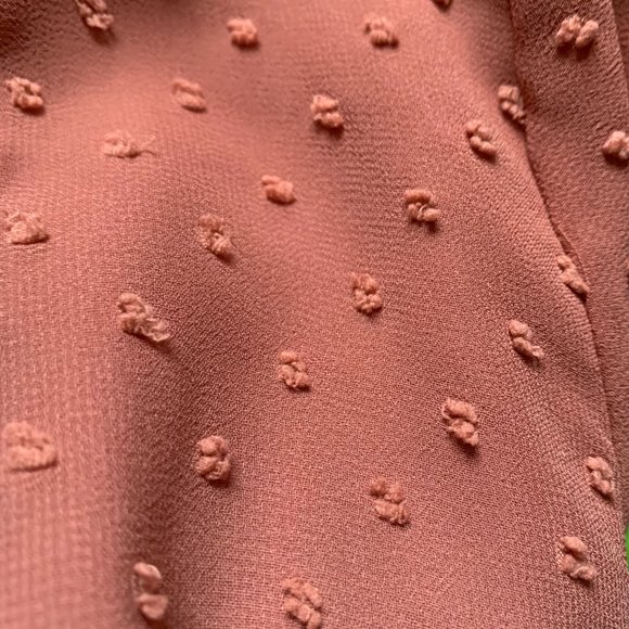 SHOWPO GEORGETTE CORAL V-NECK RUFFLE DRESS SIZE 6 DESIGNED IN AUSTRALIA - Picture 7 of 7